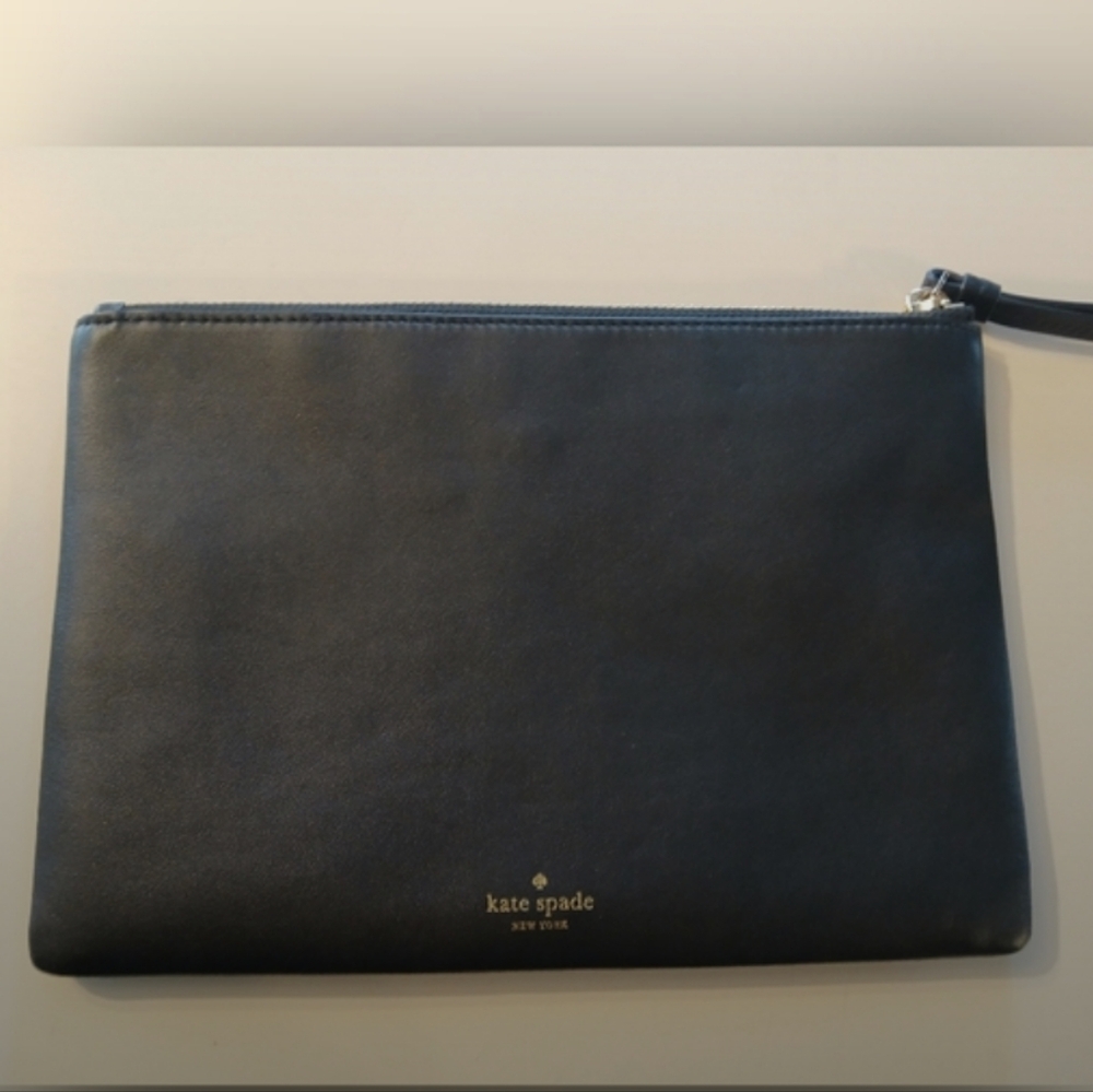 Kate Spade Glitzy Ritzy Skyline Willa Pouch Clutch Black Excellent Condition - Picture 7 of 9